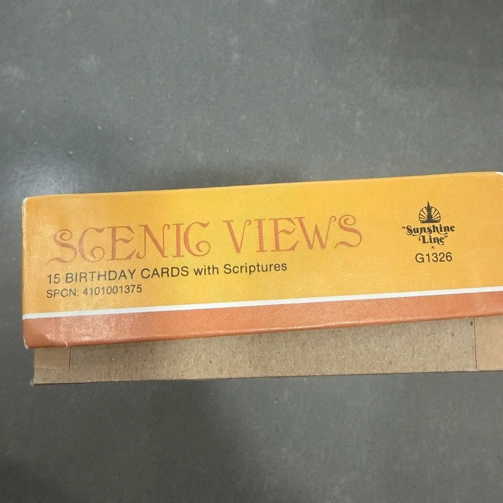 Sunshine Line Scenic Views Birthday Cards with Scriptures Set of 15 Willard Clay